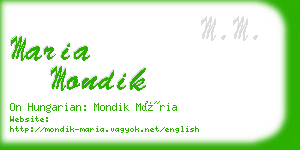 maria mondik business card